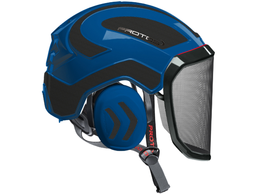 CASQUE ARBORISTE PFANNER PROTOS - BLEU / GRIS CARBONE