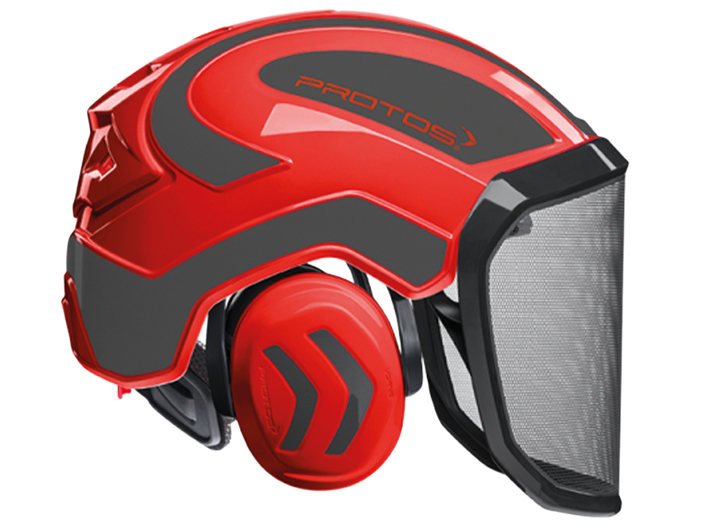 CASQUE FORESTIER PFANNER PROTOS - ROUGE / GRIS