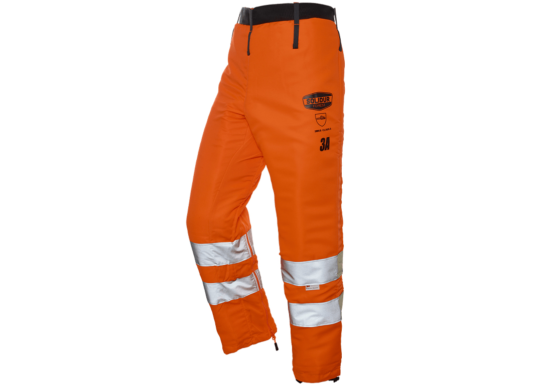 JAMBIERE ANTI-COUPURE HAUTE VISIBILITÉ SOLIDUR GLOW ORANGE - CLASSE 3 / TYPE A