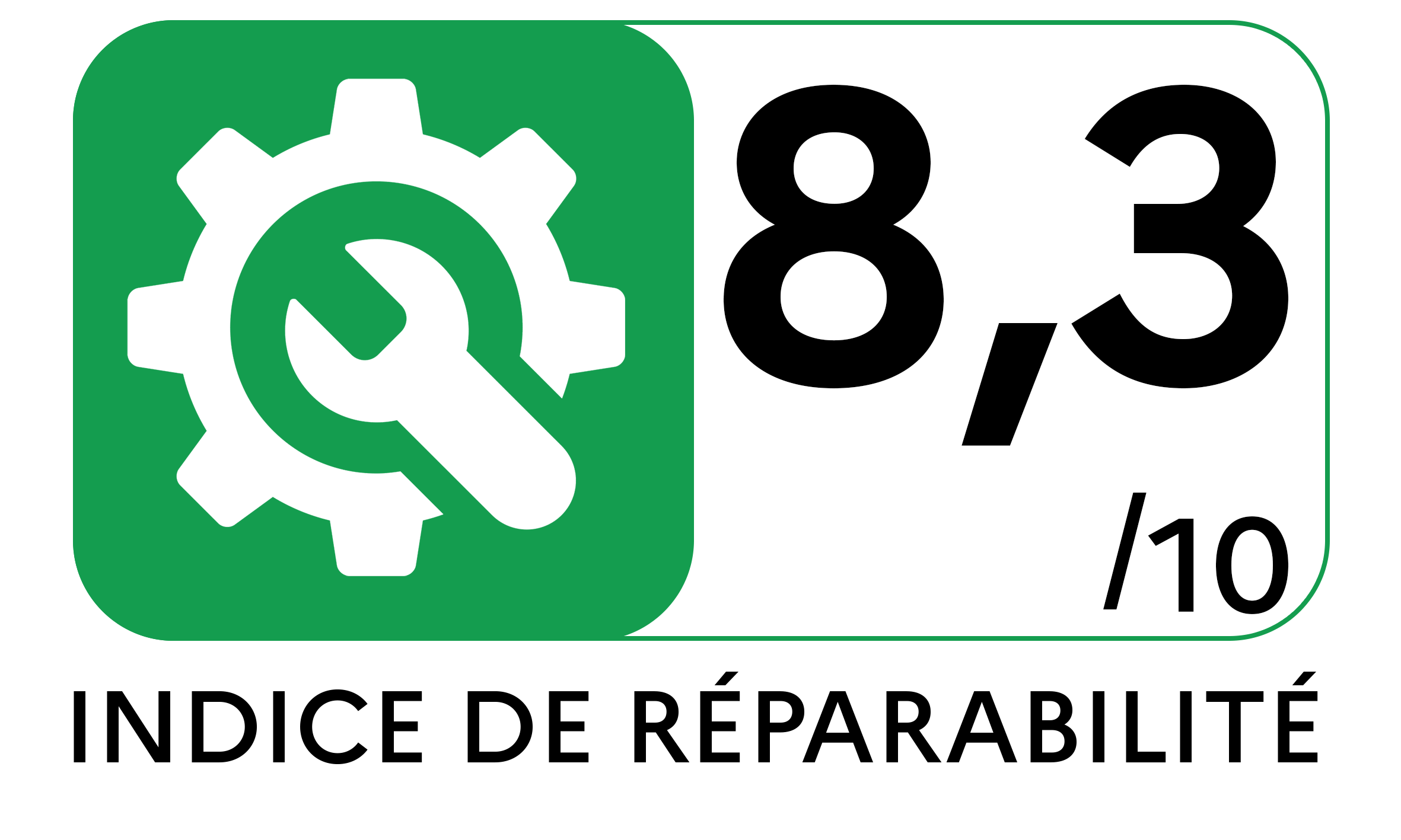indice de réparabilité : 8.3