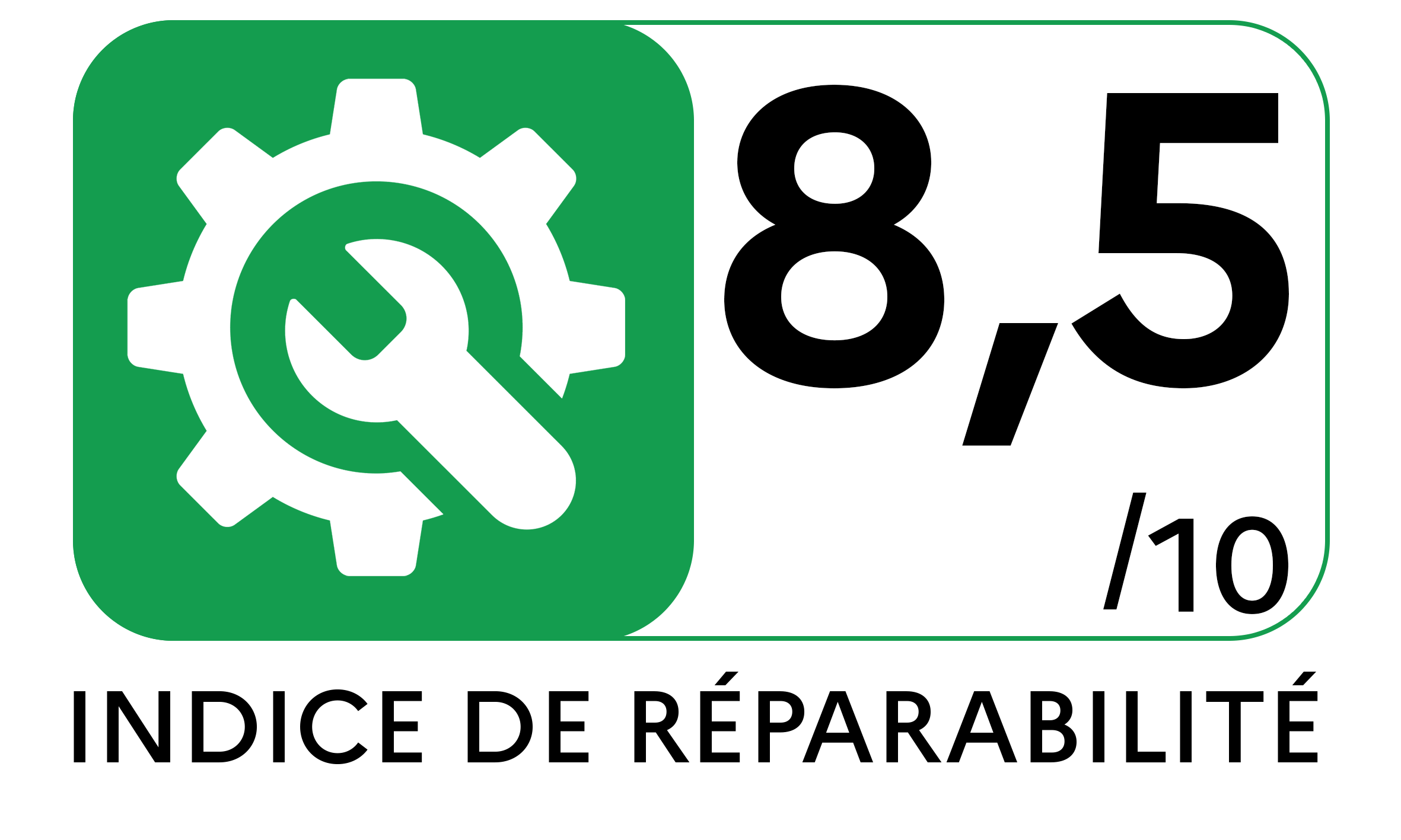 indice de réparabilité : 8.5