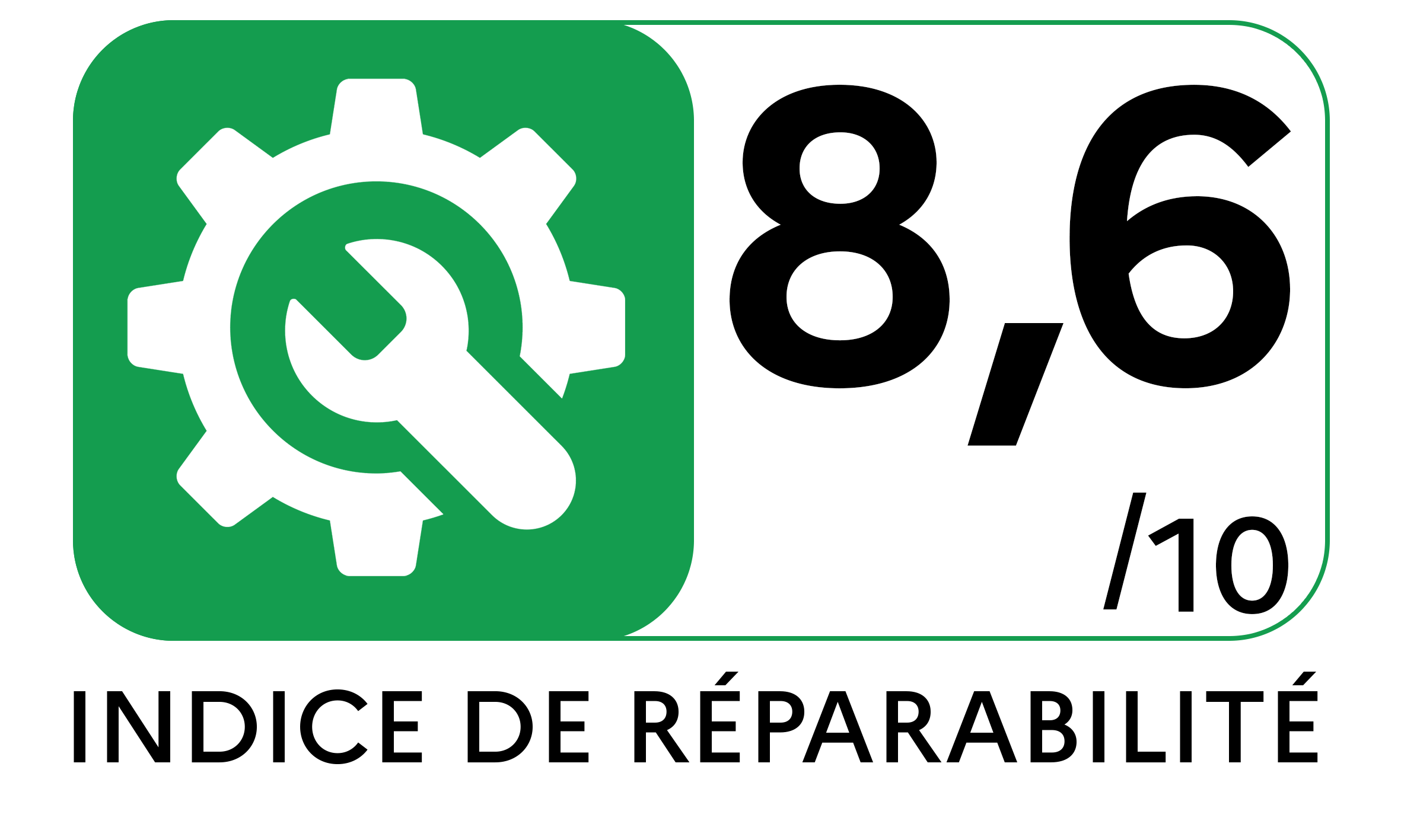 indice de réparabilité : 8.6