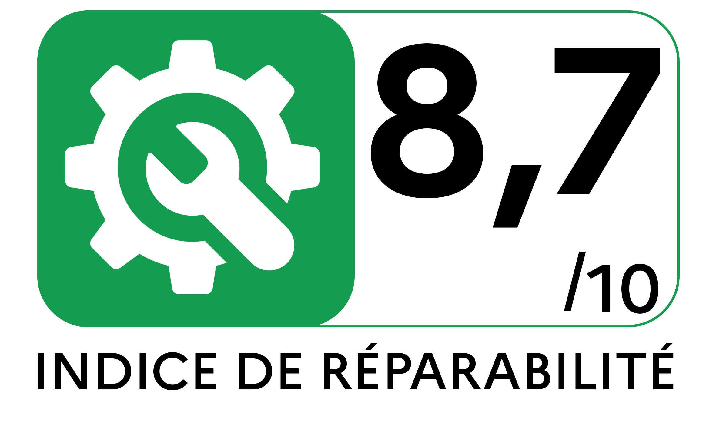 indice de réparabilité : 8.7