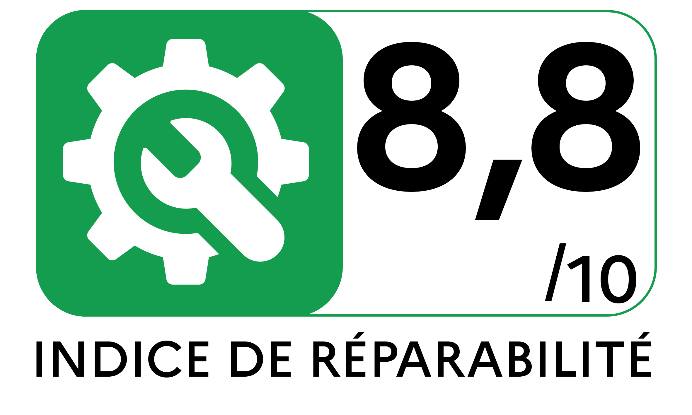 indice de réparabilité : 8.8