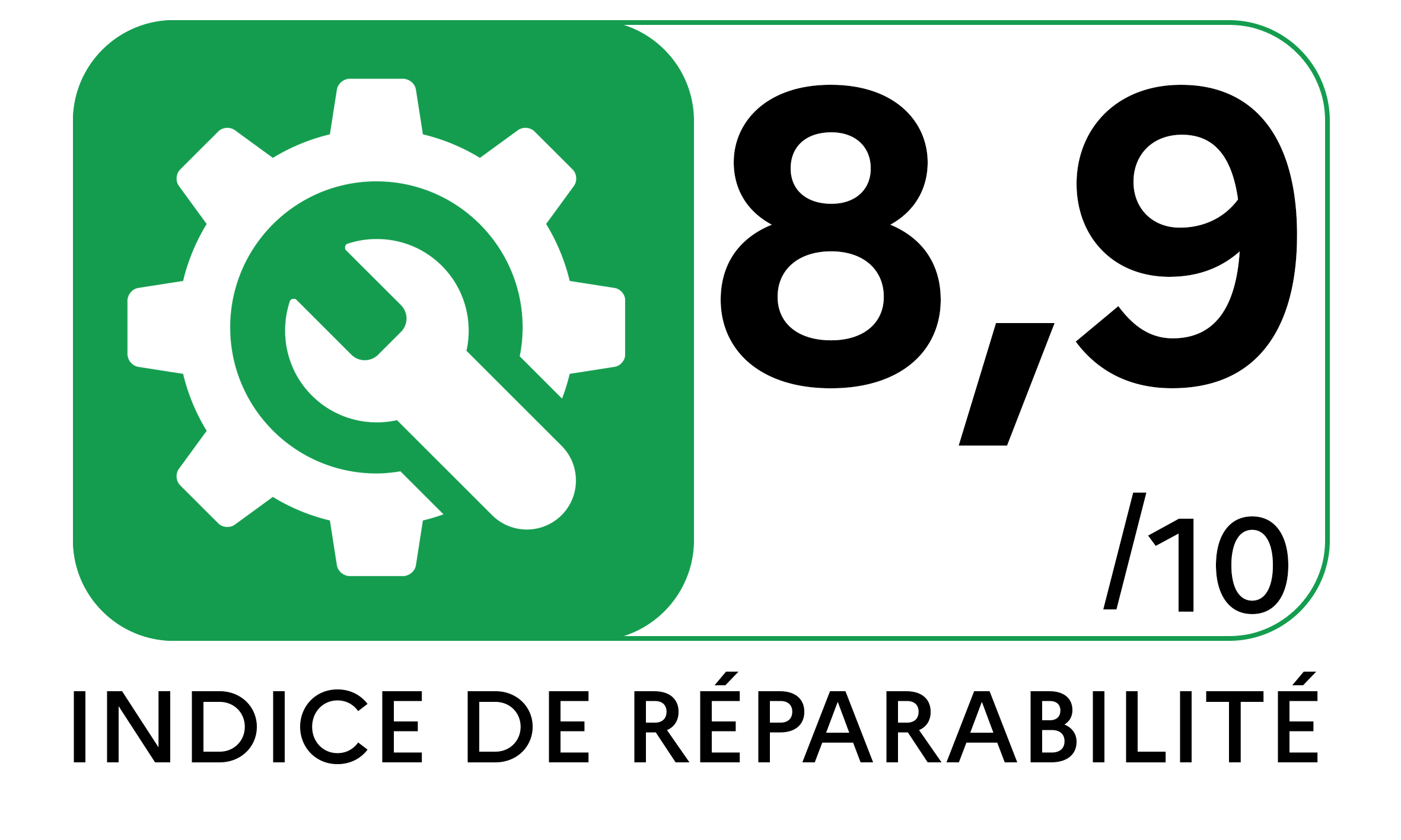 indice de réparabilité : 8.9
