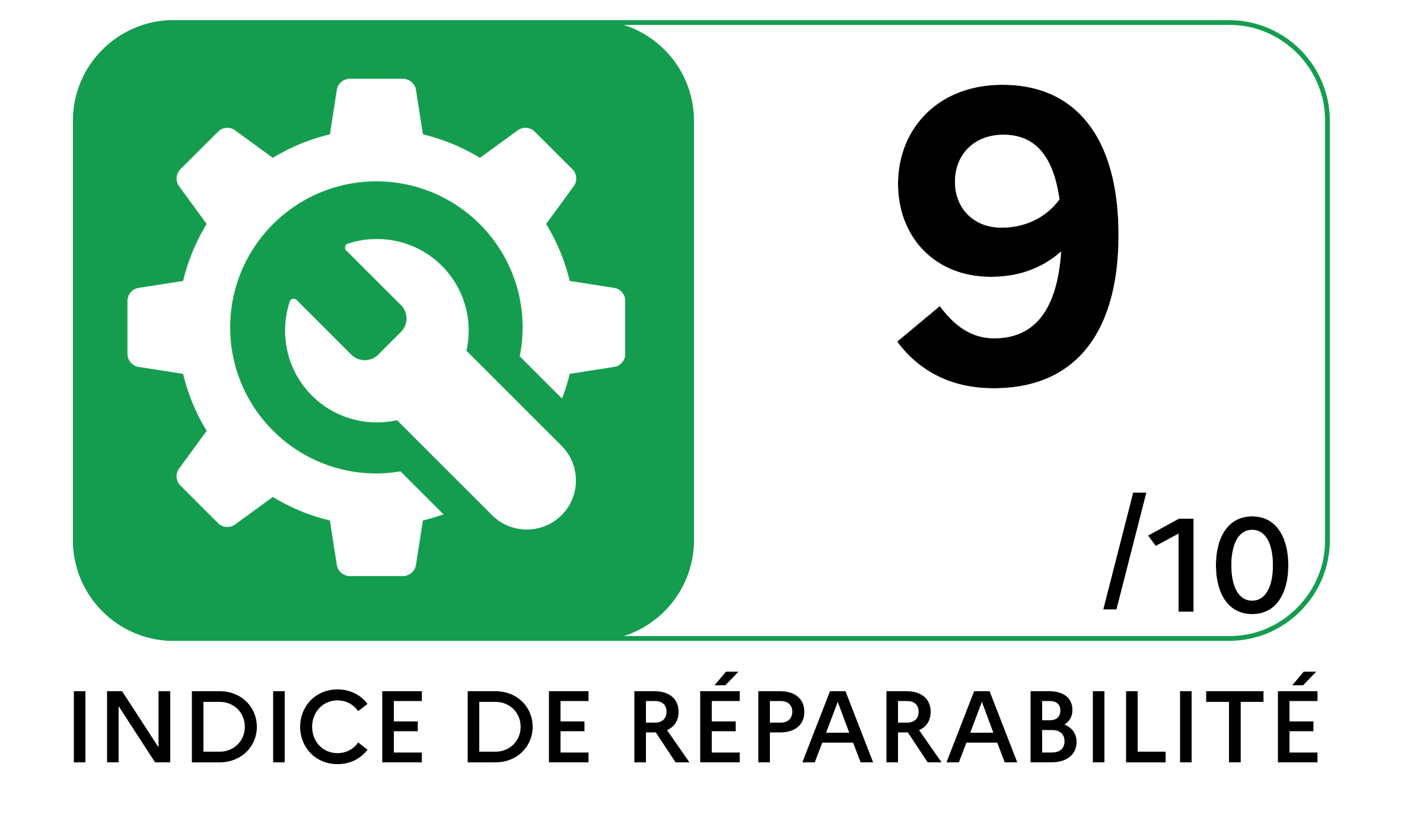 indice de réparabilité : 9.0