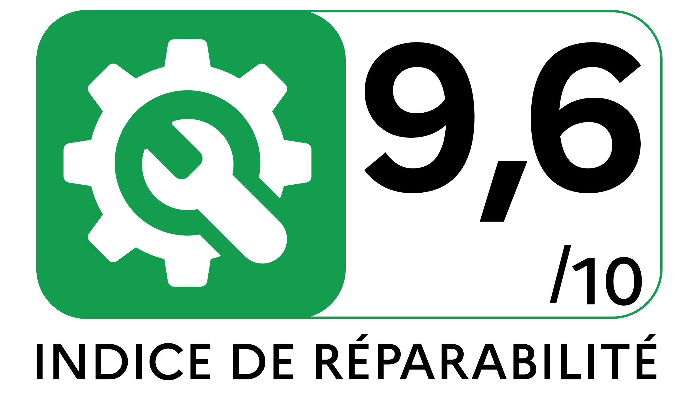 indice de réparabilité : 9.6