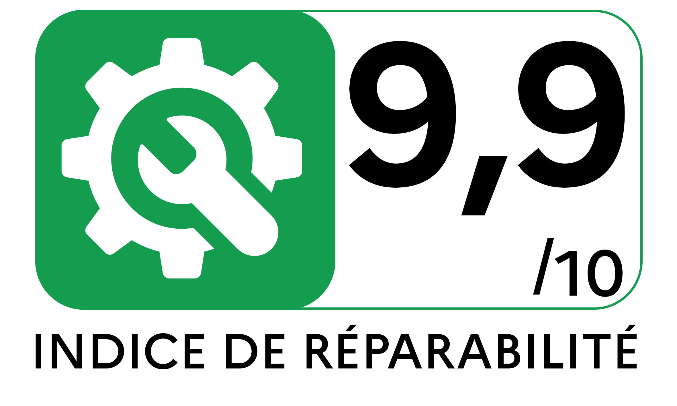 indice de réparabilité : 9.9